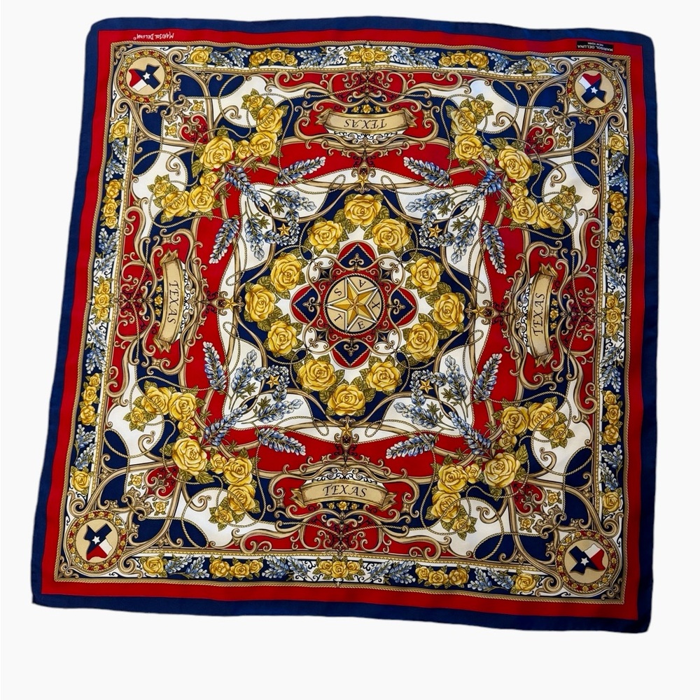 TEXAS SILK SCARF YELLOW ROSE OF TEXAS